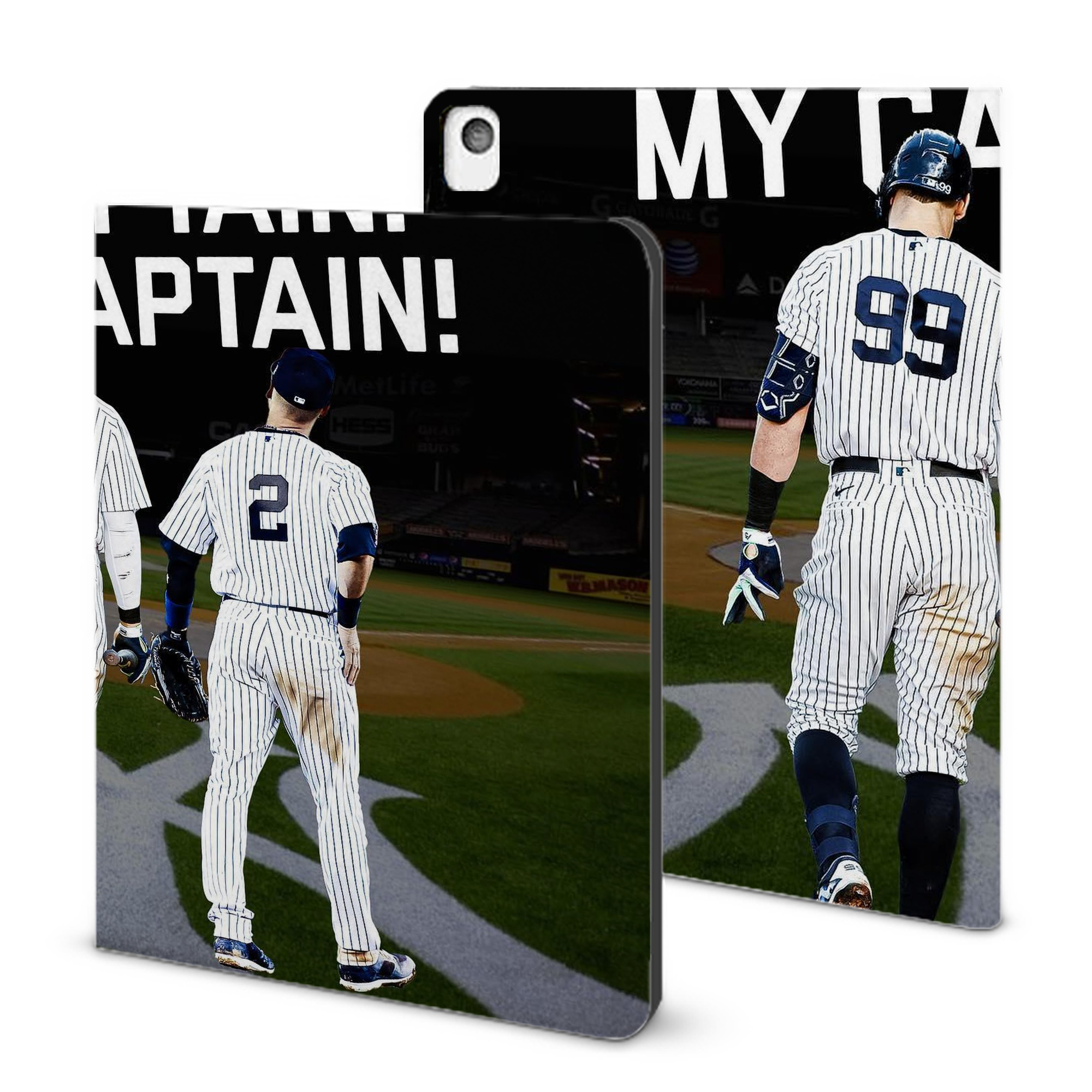 Aaron Judge Yankees Captain IPad Book-Style Case With Pencil Slot – Slim PU & TPU Cover – Full Protection, Precise Fit, Water & Scratch Resistant